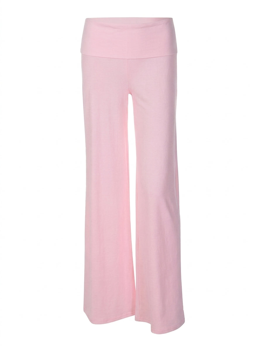 Baby Pink Cami & Fold-Over Flare Pants Set, view 4