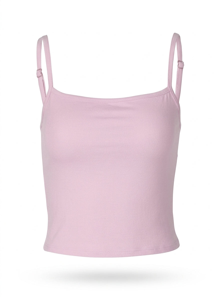 Baby Pink Cami & Fold-Over Flare Pants Set, view 3