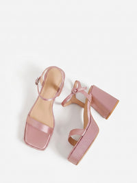Exquisite French Retro Platform Pumps with Chunky Heels, view 3