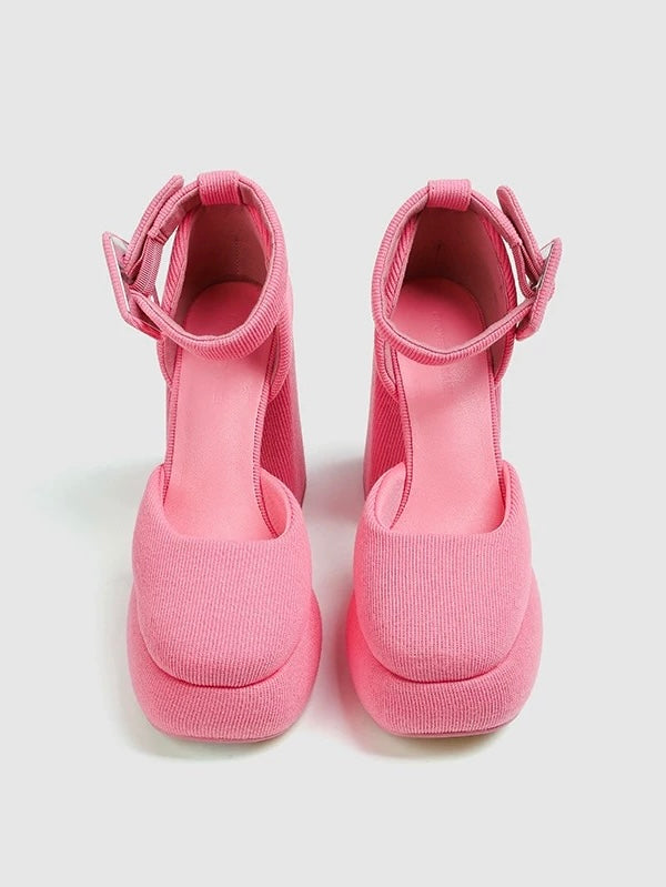 Dreamy Princess Pink High-Heel Platforms, view 2