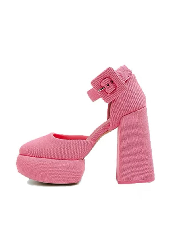 Dreamy Princess Pink High-Heel Platforms, view 4