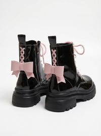 Pink Patent Leather Ankle Boots, view 2