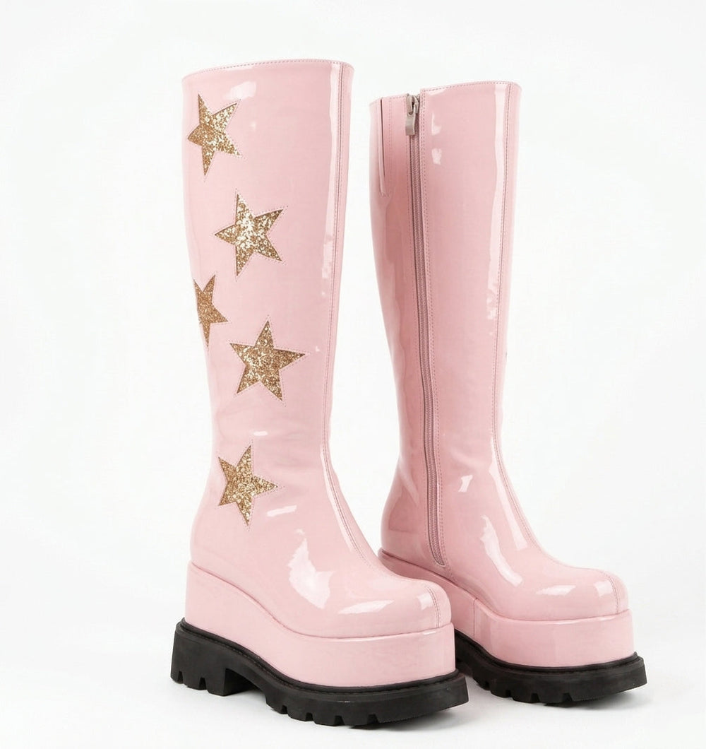 Star Princess Platform Knee-High Boots, view 3