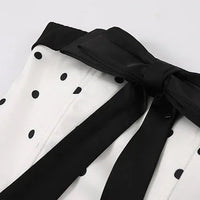 Polka Dot Dream Mini Dress in Black & White, view 5